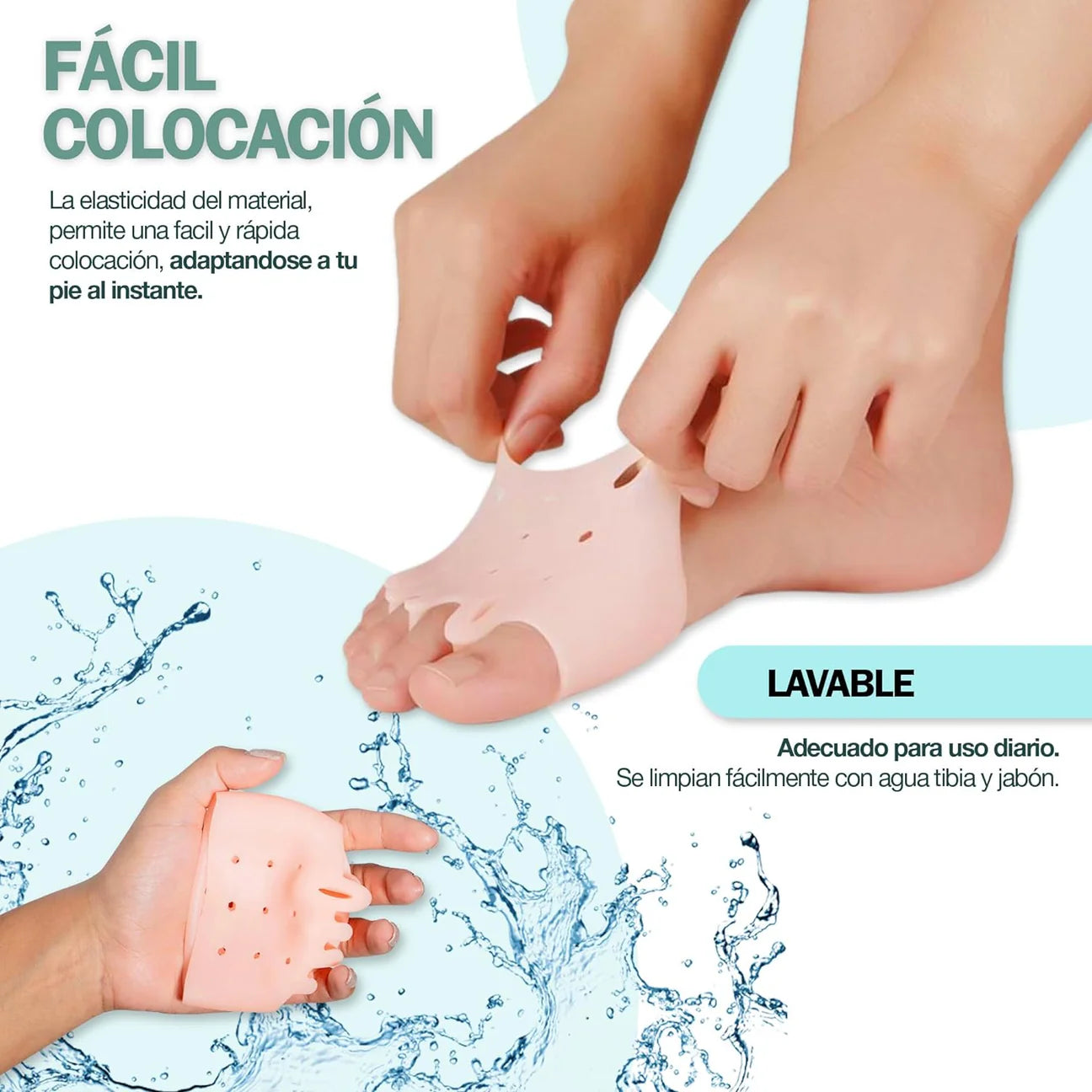 Almohadillas terapéuticas con Separador de dedos