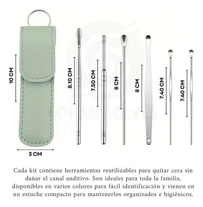 🔥¡Compra 1 y llévate 1 GRATIS!✨ Kit de limpieza de oídos: preciso, seguro y reutilizable